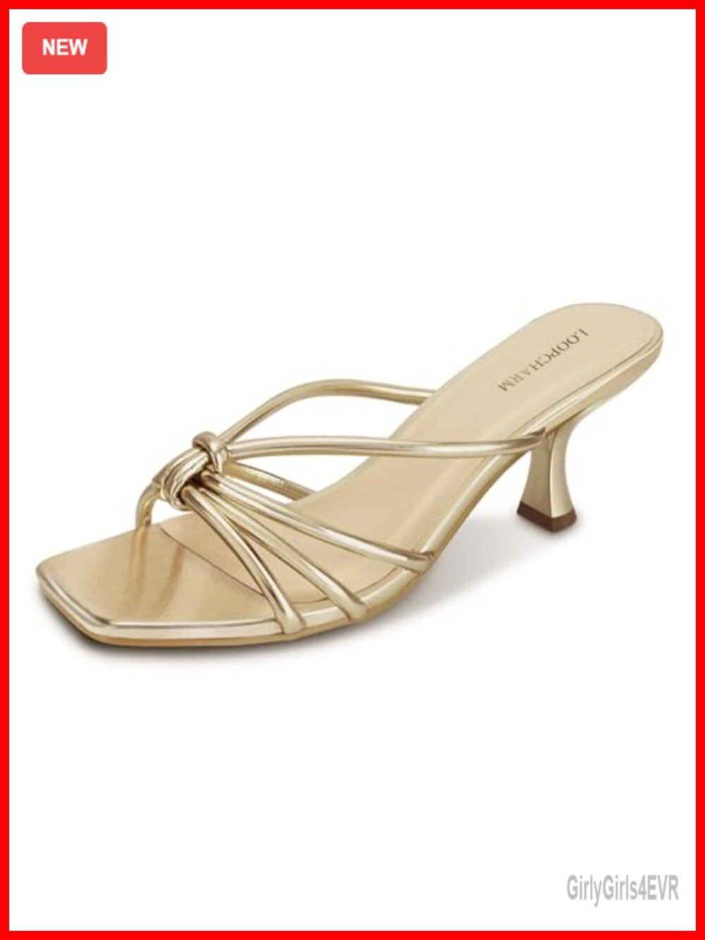 Strappy Kitten Heel Knotted Square Open Toe Mule Sandals
